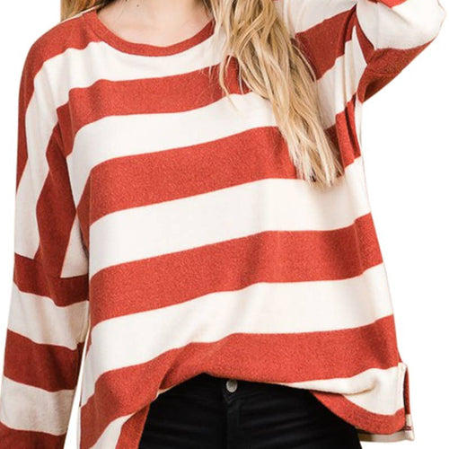 Stripe Drop Shoulder Top